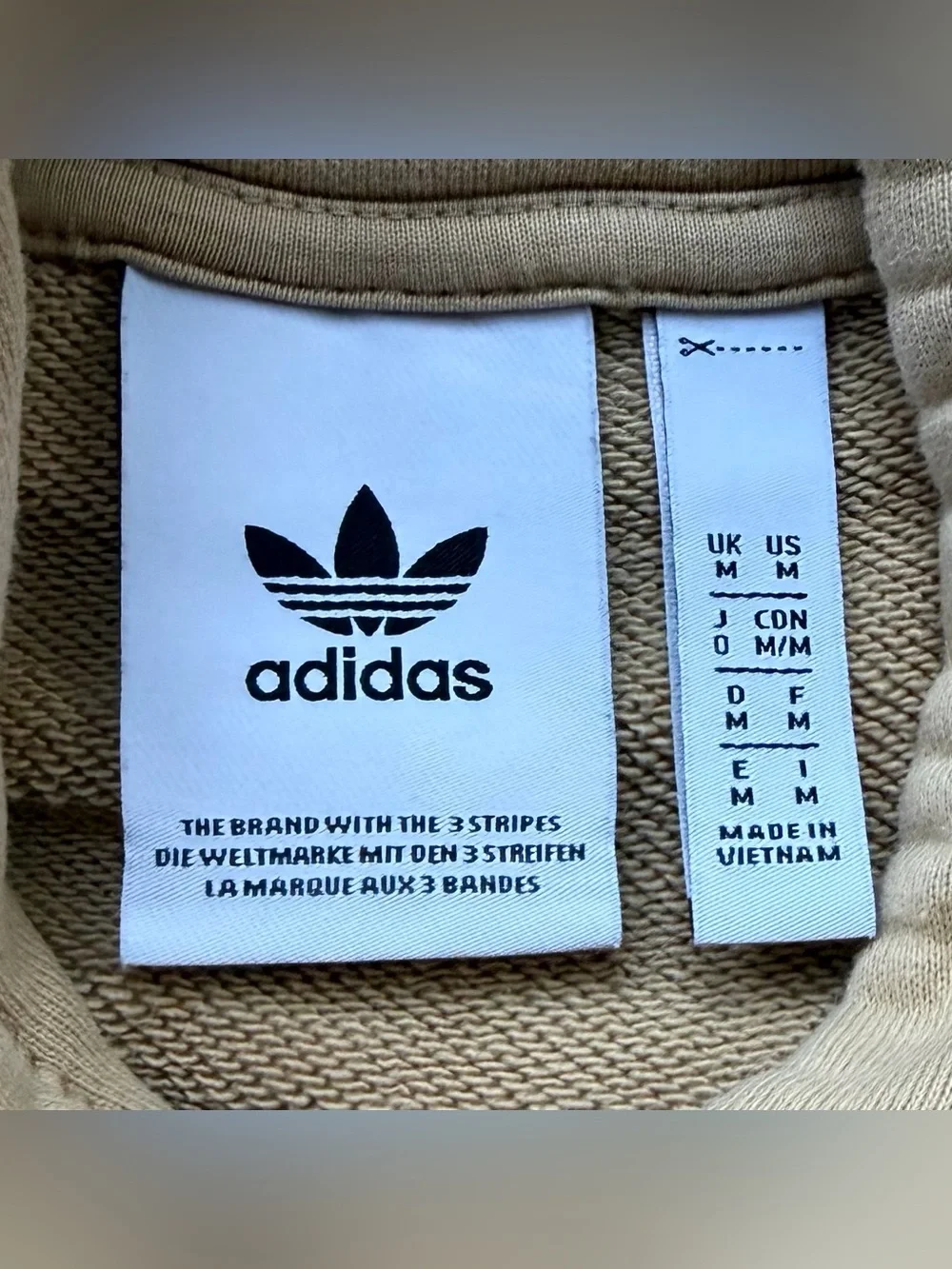 Adidas Originals Men’s Embroidered Trefoil Earth Tones Hoodie - M - VGUC